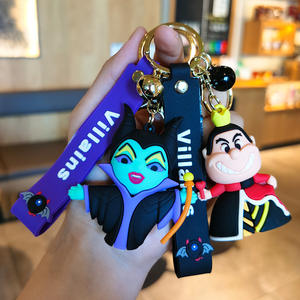 LLavero de bruja malvada MINISO, villana de dibujos animados, Ursula Cruella, <span class=keywords><strong>Mal</strong></span>éfica, llavero de coche de plástico, bolsa colgante, llavero de Anime, Juguetes - Product Image 3