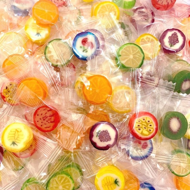 Fruit Slices Hard Candies Delicious Mixed Fruit Flavors Multicolour Hard Creativity Candies Sweet Snacks Bulk Wholesale