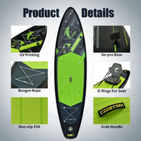 Planche à pagaie gonflable TIDETREK 350 cm, sub-board personnalisé, planche à pagaie souple de haute qualité avec siège de kayak, planche à pagaie ISUP