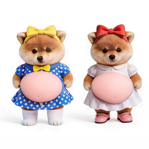 Caja de Juguetes Anti Estrés 3D de TPR Reutilizable Personalizada para Perros Shiba Inu Gorditos con Pegatinas para Parachoques de Coche ZIMO D109-3 Edades 14+ - Product Image 4