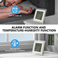 ZHX S361 Moniteur d'humidité de la température intérieure Réveil LCD numérique Station météo avec rétro-éclairage