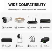 Cable de Extensión de Alimentación DC 5.5*2.1mm Macho a 2 Hembras, Cable Divisor de Alimentación en Forma de Y de 1 a 2, 3, 4, 5 Vías para CCTV