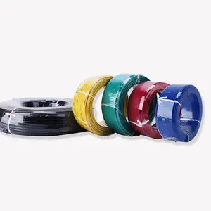 Cable cuadrado BVR de 1,5/2,5/4,0/6,0mm, bloque de cuerda de PVC para mejora del hogar, núcleo único, verde, rojo, amarillo, azul y negro, alambre de cobre