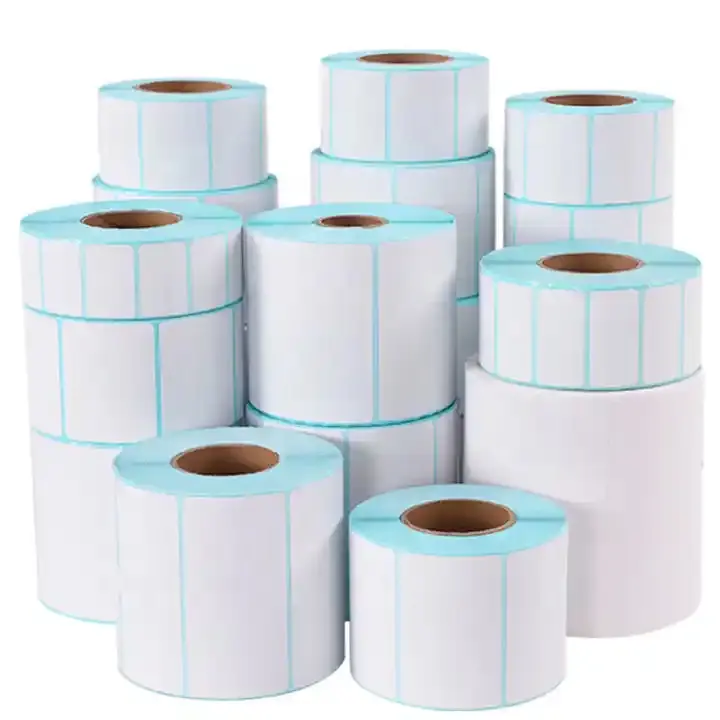 Best Sales Thermal Label Roll für Händler Kunden spezifische Größen Selbst klebender Etiketten aufkleber Wasserdicht für Versand etiketten