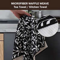 Serviettes de cuisine en gros, personnalisables, super absorbantes, séchage rapide, vierges pour sublimation, impression personnalisée pour usage en cuisine