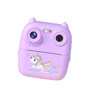 Nouveau D8S mignon impression caméra 2.4 pouces IPS <span class=keywords><strong>écran</strong></span> amusant grosse tête autocollants HD Photo vidéo pour enfants cadeau venu <span class=keywords><strong>Puzzle</strong></span> appareil photo instantané - Product Image 2