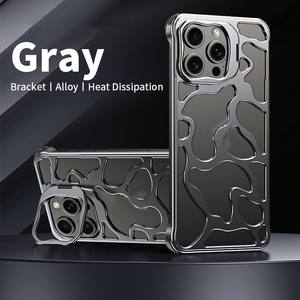 เคสโทรศัพท์แบบโปร่งแสงระบายความร้อน ดีไซน์โลหะอะ<span class=keywords><strong>ล</strong></span>ูมิเนียม พร้อมที่ยึดก<span class=keywords><strong>ล</strong></span>้อง สำหรับ iPhone 15 14 <span class=keywords><strong>13</strong></span> <span class=keywords><strong>Pro</strong></span> <span class=keywords><strong>Max</strong></span> - Product Image 5