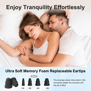 Bouchons d'oreilles anti-bruit personnalisables avec logo, 4 tailles, pour dormir, silencieux, 2 bouchons d'oreilles, réduction du bruit, moto, réutilisables, filtre en mousse - Product Image 2