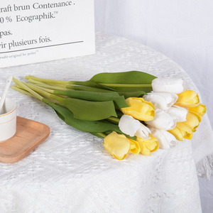 Flower Delight Tulipanes Artificiales de Plástico y Seda 180g/m Decoración para Bodas y Hogar - Product Image 4