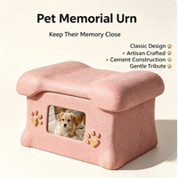 Envío Directo: Urna Funeraria para Mascotas de Aspecto de Piedra, Forma Cuadrada, Elegante, Duradera y de Larga Duración, para Exhibición en el Hogar o Jardín