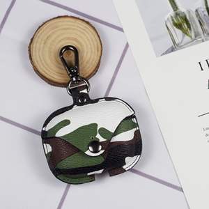 Funda de Cuero Impermeable para Apple para <span class=keywords><strong>Airpods</strong></span> 1/<span class=keywords><strong>2</strong></span>/3 <span class=keywords><strong>Pro</strong></span> <span class=keywords><strong>2</strong></span> Auriculares Inalámbricos Estuche para Teléfono con Bolsa para Auriculares Gancho <span class=keywords><strong>Protector</strong></span> - Product Image 4