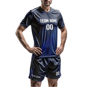 Uniformes de Fútbol Personalizados con Nombre y Diseño Digital, Sublimación, Rayas, Uniformes de Fútbol para Equipos - Product Image 1