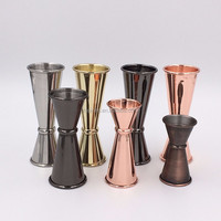 Jigger standard 1/2 oz en acier inoxydable de haute qualité, double jigger, outil de mesure pour cocktails, pour bar et maison.