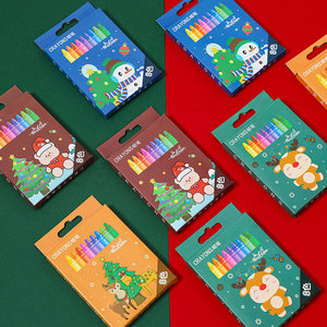 Christmas 8-color <b>crayon</b> set, coloring, drawing, art supplies, Christmas gift/prize for elementary school and kindergarten - Product Image 3