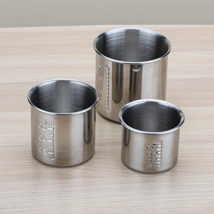 DSF76 40ML-120ML 304 ถ้วยตวงสแตนเลสสตีล ถ้วยยา ถ้วยยาสำหรับห้องปฏิบัติการทางการแพทย์ ภาชนะบรรจุของเหลวในห้องปฏิบัติการ - Product Image 3