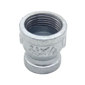 High quality cast iron of BS DIN NPT standard banded beaded malleable iron pipe fittings reducer socket