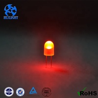Diodes LED rouge profond 620nm 5mm, angle de vision de 50 degrés, 1200cmd, fabriquées en Chine
