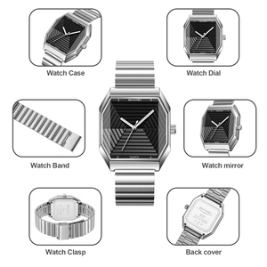Nuevo reloj de cuarzo para hombre con esfera texturizada, cristal de alta calidad, resistente al agua 3ATM, de acero inoxidable, personalizado, de lujo. - Product Image 6