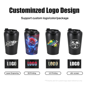 Tazza da tè al latte da 12 once con coperchio a prova di perdite bottiglie d'acqua da donna per il giorno di <span class=keywords><strong>San</strong></span> <span class=keywords><strong>Valentino</strong></span> sottovuoto in metallo piccola tazza da caffè all'aperto sorso gratis - Product Image 4