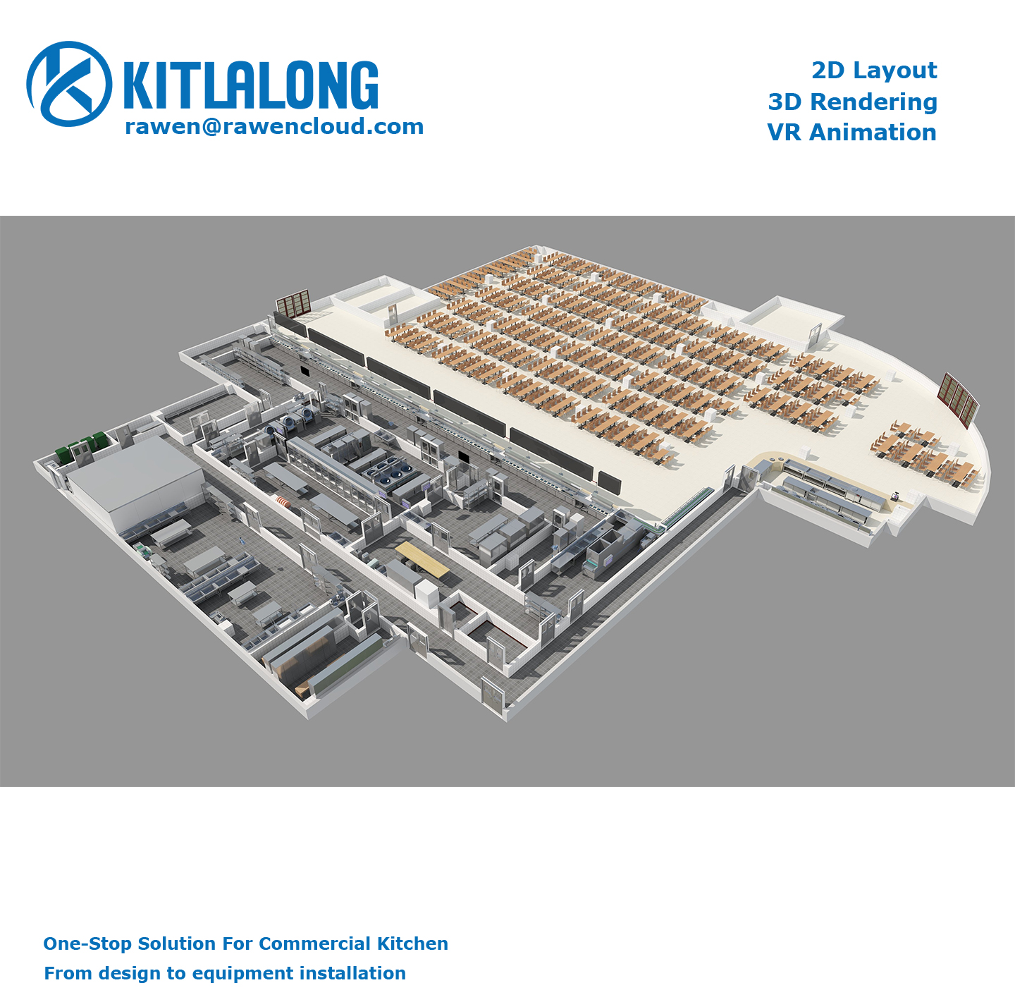 Хорошая цена и высокое качество, школьная столовая, дизайн ресторана, фаст-фуд, коммерческий дизайн кухни RAWEN