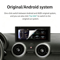 Lecteur vidéo de voiture Android 14 de 10,25 pouces avec écran partagé, caméra de recul DSP, navigation GPS intégrée, support de tableau de bord pour Audi A1/A3/Q3