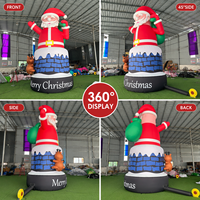 Décoration de Père Noël gonflable géante personnalisée pour les événements de Noël et les expositions commerciales