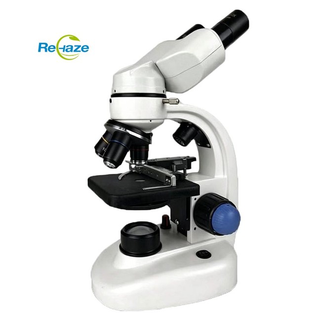 REHAZE Binocular Biological Microscope XSP-115RT Dual LED Illumination 40X-1000X Magnification Student Middle High School