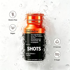 Energy Shot 60ml al Tè Verde con Caffeina, Taurina, Estratto di Ginseng e Vitamine B, 0 Calorie, 0 Zuccheri, Energizzante - Product Image 2