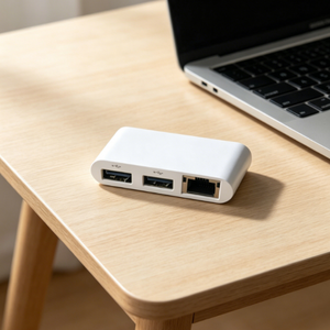 Hub <span class=keywords><strong>USB</strong></span> 2.0 Tipo-C de 3 Puertos con Puerto LAN, Material ABS, Compatible con Pendrive, Controlador PS4, iPad Pro y Stock para - Product Image 5