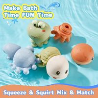 4 jouets de bain animaux pour bébés, jouets à eau pulvérisante pour baignoire, piscine, douche