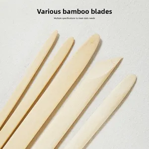 Lot de 5 grattoirs à dents en bambou pour sculpture, outil de sculpture de boue fine, couteau de finition, outil de sculpture en bambou, couteau à argile - Product Image 6