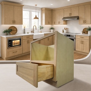 Armoire à micro-ondes MDB30 |   Armoires de cuisine en gros pour les développeurs immobiliers |   Armoires de cuisine à assembler, chêne blanc - Product Image 1