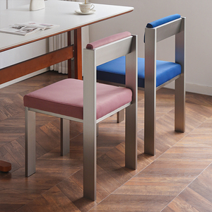 <span class=keywords><strong>Silla</strong></span> de Comedor Moderna de Mediados de Siglo, Estructura de Acero Inoxidable, Asiento y Respaldo Tapizados en Terciopelo, para Hogar, Restaurante, Hotel, Banquetes - Product Image 5