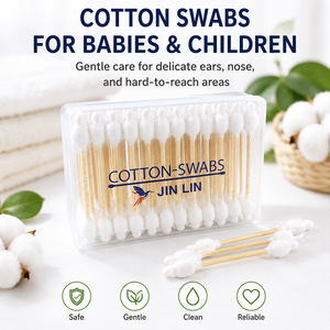 88 pièces de cotons-tiges en bambou biodégradables de haute qualité à double tête en forme de <span class=keywords><strong>gourde</strong></span> pour l'usage quotidien des bébés - Product Image 1