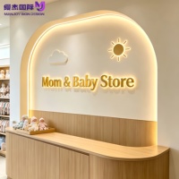 Lettres en acier inoxydable rétroéclairées par LED personnalisées de luxe, enseigne lumineuse Halo Lit, enseigne murale personnalisée avec logo de marque pour salon de beauté et de coiffure