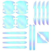 Autocollants universels lumineux pour poignées de portières de voiture, protection imperméable anti-rayures pour les bords des portières, décorations auto
