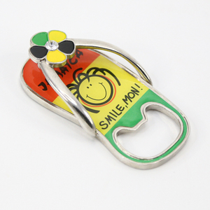 Imán de nevera personalizado con diseño de sandalia 3D de Jamaica, abridor de botellas multifunción y pegatina magnética, ideal como regalo. ¡Gran éxito de ventas! - Product Image 3
