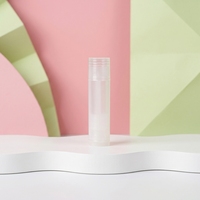 Tube en plastique transparent noir et blanc 5g pour gloss et baume à lèvres, emballage vide pour parfum et rouge à lèvres