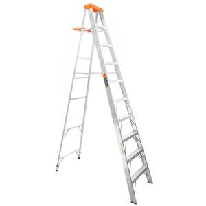 Truper EST-29 industriale in alluminio pieghevole scala a pioli 9 passi 102 kg di capacità tipo II con vassoio per magazzini - Product Image 1