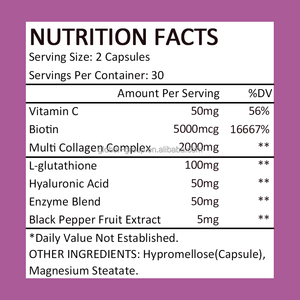 Capsule Private Label collagene Marin capsula sbiancante per la pelle integratore complesso collagene - Product Image 2