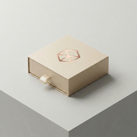 Boîte en carton coulissante personnalisée pour emballage de flacon de parfum avec vernis sélectif UV en gros