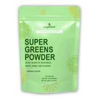 OEM ODM Super Greens Poeder Citroensmaak, Fruit Groente Kruiden Vitamine Complex Dagelijkse Wellness Blend, Groene Superfood Supplement