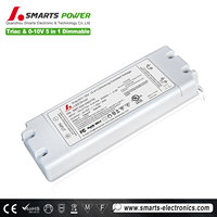 Alimentation LED 5-en-1 dimmable 7 ans de garantie pour signaux Triac/0-10V/1-10V/Potentiomètre/PWM 10V 12V 24V 80W