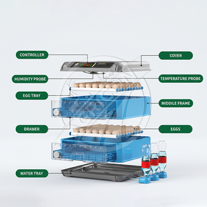 Incubateur d'œufs entièrement automatique 24-500 œufs pour poulets, canards, oies, cailles, pigeons, taux d'éclosion de 98%, contrôle numérique de la température, Agricon - Product Image 2