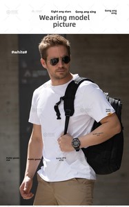 เสื้อยืดเบสิคฤดูร้อน แขนสั้น แห้งเร็ว คอกลม ทรงหลวม สปอร์ต ลำลอง ผลิตจากเส้นใยโพลีเอสเตอร์ น้ำหนักเบาพิเศษ - Product Image 6
