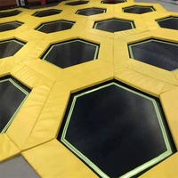 Tapis de trampoline professionnel pour parc de trampolines commercial, tissu de saut stabilisé anti-UV résistant aux intempéries pour usage intensif