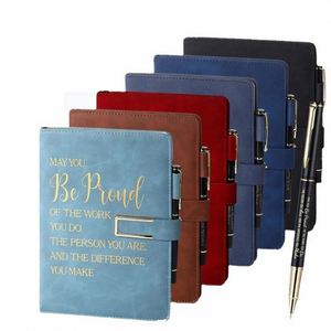 สมุดบันทึกปกหนัง PU ขนาด A5 แบบมีเส้นบรรทัด พิมพ์ลายตามสั่ง พร้อมโลโก้ สำหรับเขียนและจดบันทึก - Product Image 3