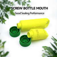Botella de plástico de tacto suave de color personalizada con tapa abatible 100mL 200ml 250ml contenedor de acondicionador de champú