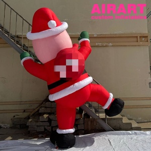 Cute Inflatable Santa Claus, <strong>Climbing</strong> Inflatable Santa Claus Mascot for Display - Product Image 4