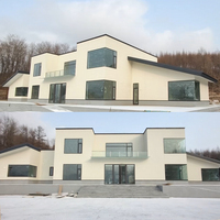 Maison préfabriquée de luxe à deux étages, moderne, à haute performance énergétique, structure SIP en OSB